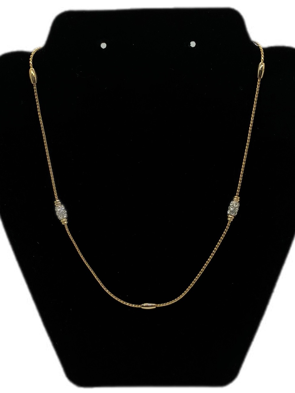 PREMIER DESIGNS GOLD TONE STATION CHAIN NECKLACE